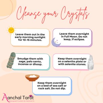 How to cleanse your crystals by aanchal tarot
