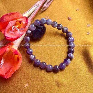 Amethyst Round Beads Bracelet (8mm)