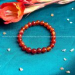 Carnelian Round Beads Bracelet (8mm)