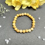 Golden Quartz bracelet round Beads (8mm)