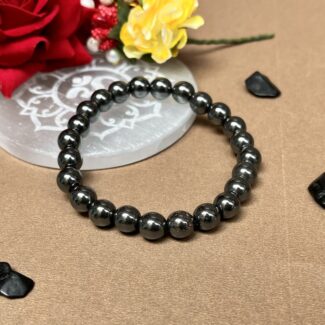 Hematite Round Beads Bracelet (8mm)