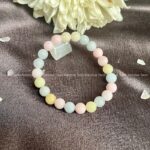 Morganite round Beadss bracelet (8mm)