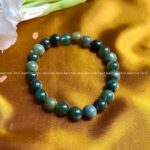 Moss agate round Beads bracelet (8mm)
