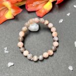 Peach moonstone bracelet round Beads (8mm)