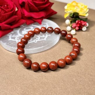 Red jasper round Beads bracelet (8mm)