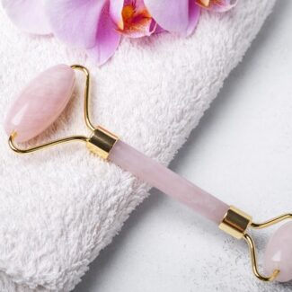 Rose Quartz Natural Facial Massage Roller for Beautiful Skin
