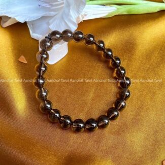 Smoky quartz round Beads bracelet (8mm)