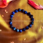 Blue Kynite Faceted Bead Bracelet (8mm)