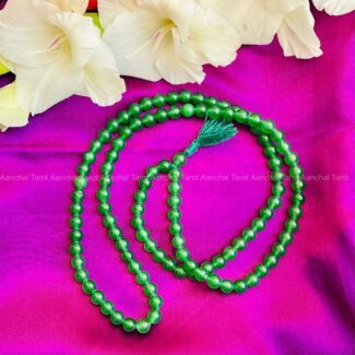 Green Aventurine Round Beads Mala for Growth