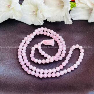 Rose Quartz Pink Round Bead Mala for Love & Healing